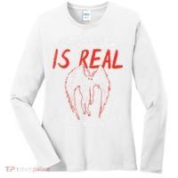 Mothman Is Real And He's My Boyfriend Funny Mothman Meme  Women's Long Sleeve Shirt thumb 0