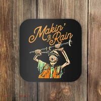 Makin It Rain Skeleton Funny Sarcastic Coaster thumb 0