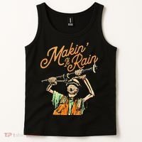 Makin It Rain Skeleton Funny Sarcastic Tank Top thumb 2