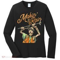 Makin It Rain Skeleton Funny Sarcastic Women's Long Sleeve Shirt thumb 0