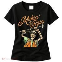 Makin It Rain Skeleton Funny Sarcastic Women's T-Shirt thumb 0