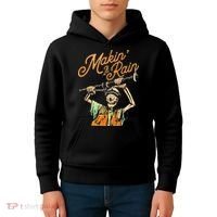 Makin It Rain Skeleton Funny Sarcastic Kids Hoodie thumb 4