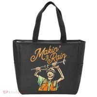 Makin It Rain Skeleton Funny Sarcastic Tote Bag thumb 0