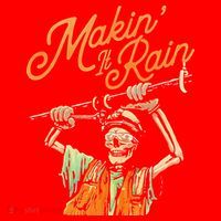 Makin It Rain Skeleton Funny Sarcastic Santa Hat thumb 1