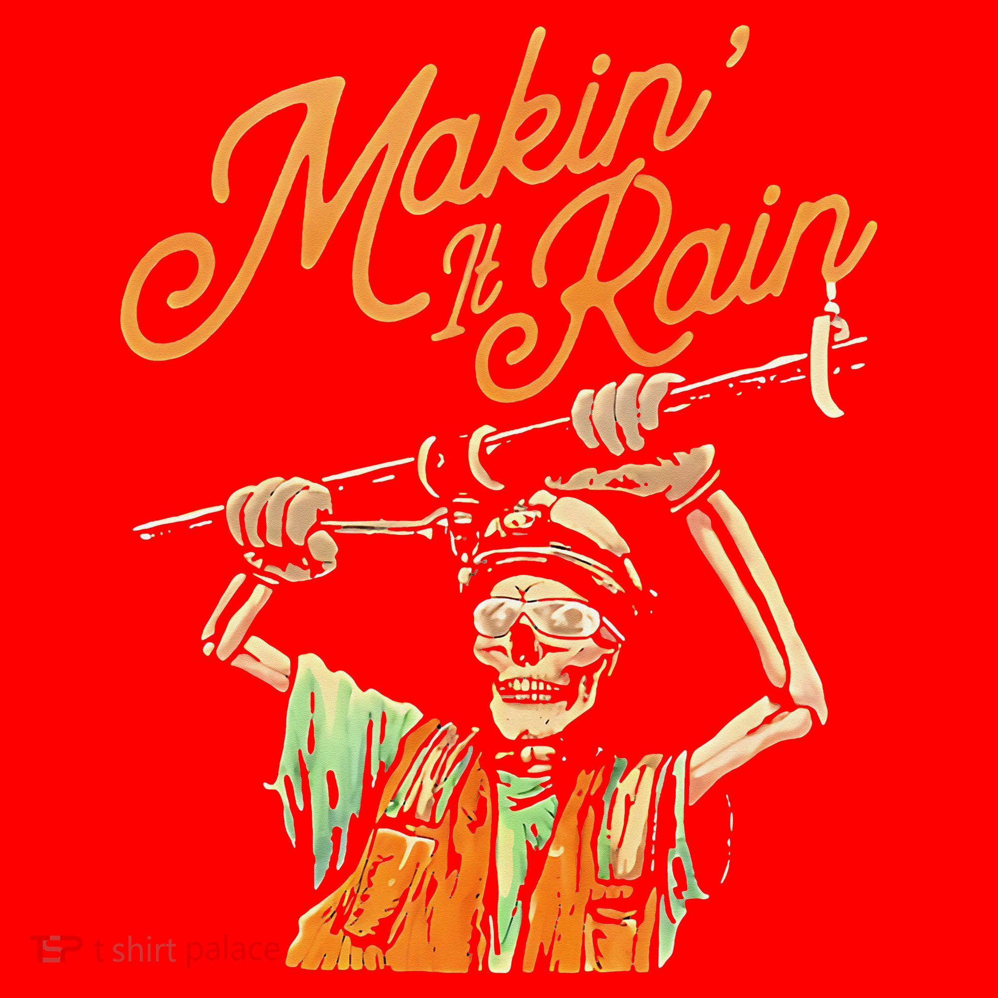 Makin It Rain Skeleton Funny Sarcastic Santa Hat