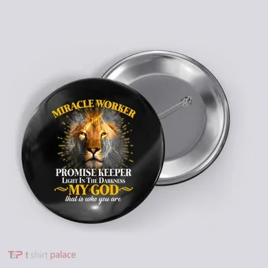 Miracle Worker Promise Keeper Lion Button