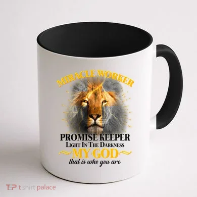 Miracle Worker Promise Keeper Lion Coffee Mug back