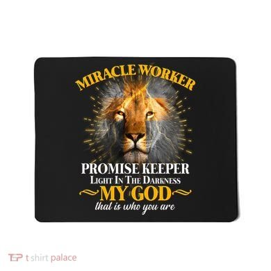 Miracle Worker Promise Keeper Lion Mousepad