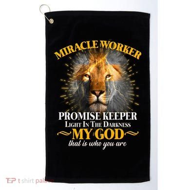 Miracle Worker Promise Keeper Lion Golf Towel