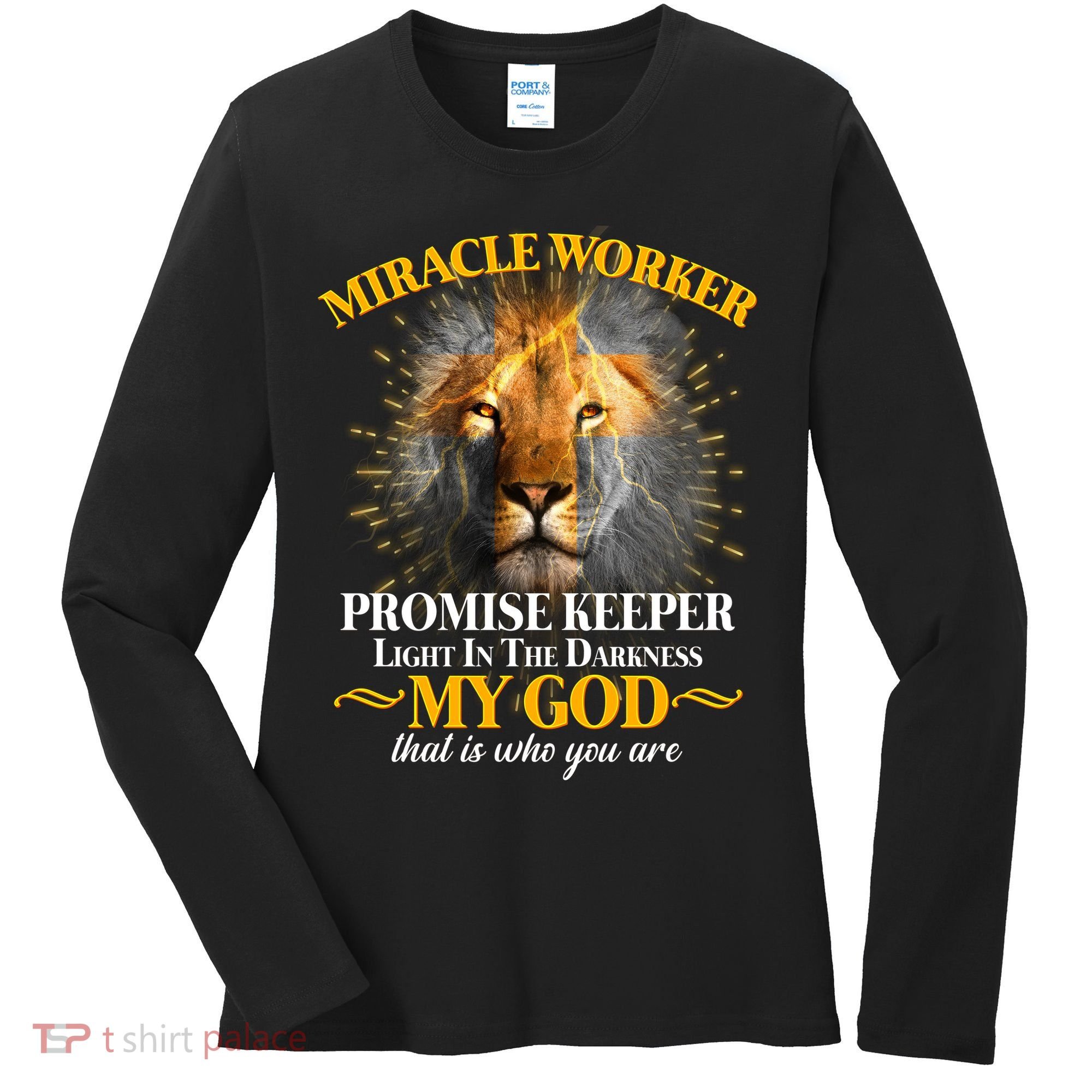 Miracle Worker Promise Keeper Lion Women's Long Sleeve Shirt