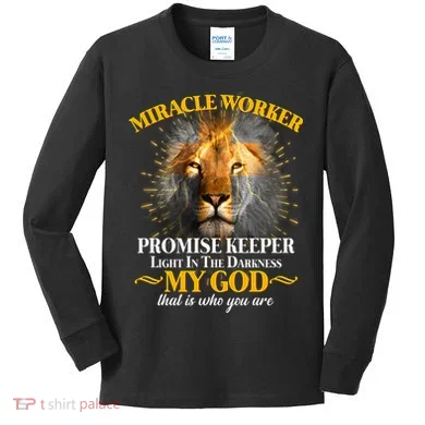 Miracle Worker Promise Keeper Lion Kids Long Sleeve Shirt