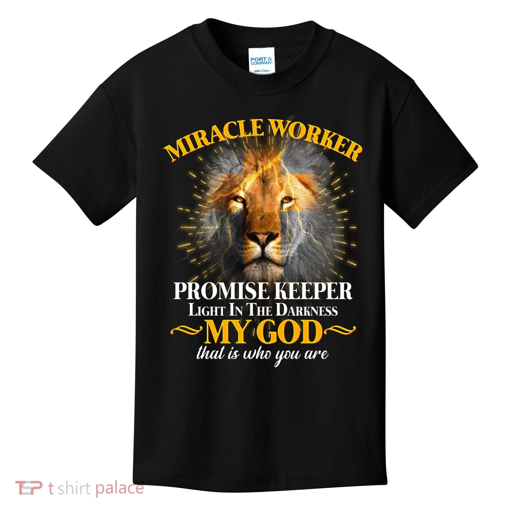 Miracle Worker Promise Keeper Lion Kids T-Shirt
