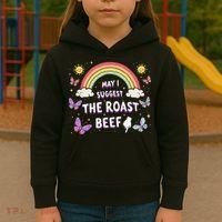 May I Suggest The Roast Beef Funny Inappropriate Adult Humor Kids Hoodie thumb 3