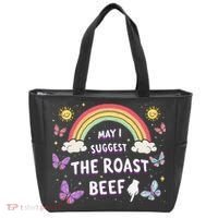 May I Suggest The Roast Beef Funny Inappropriate Adult Humor Tote Bag thumb 0