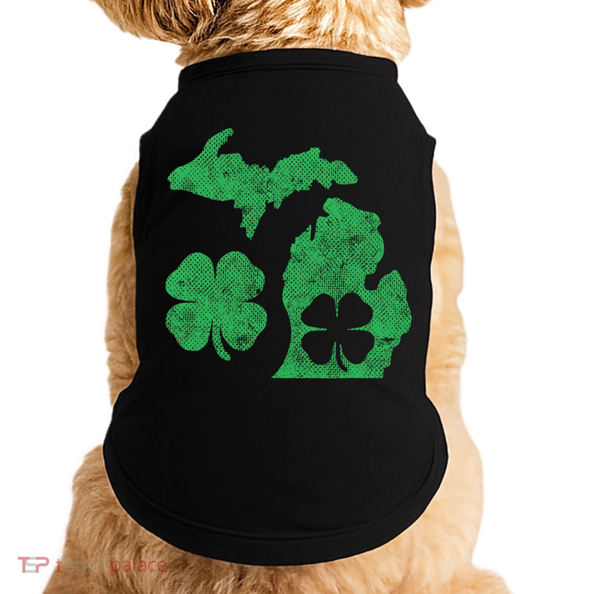 Michigan Irish Shamrock St Patricks Day Saint Paddys Doggie Tank