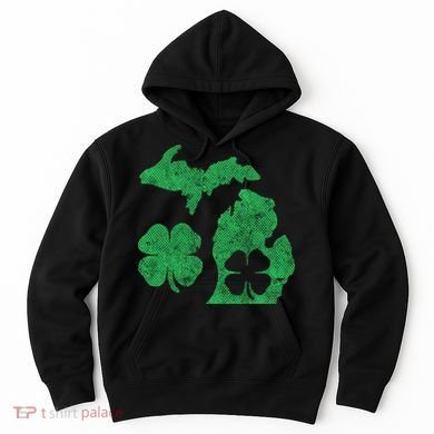 Michigan Irish Shamrock St Patricks Day Saint Paddys Hoodie