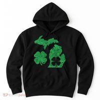 Michigan Irish Shamrock St Patricks Day Saint Paddys Hoodie thumb 0