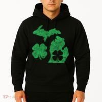 Michigan Irish Shamrock St Patricks Day Saint Paddys Hoodie thumb 2