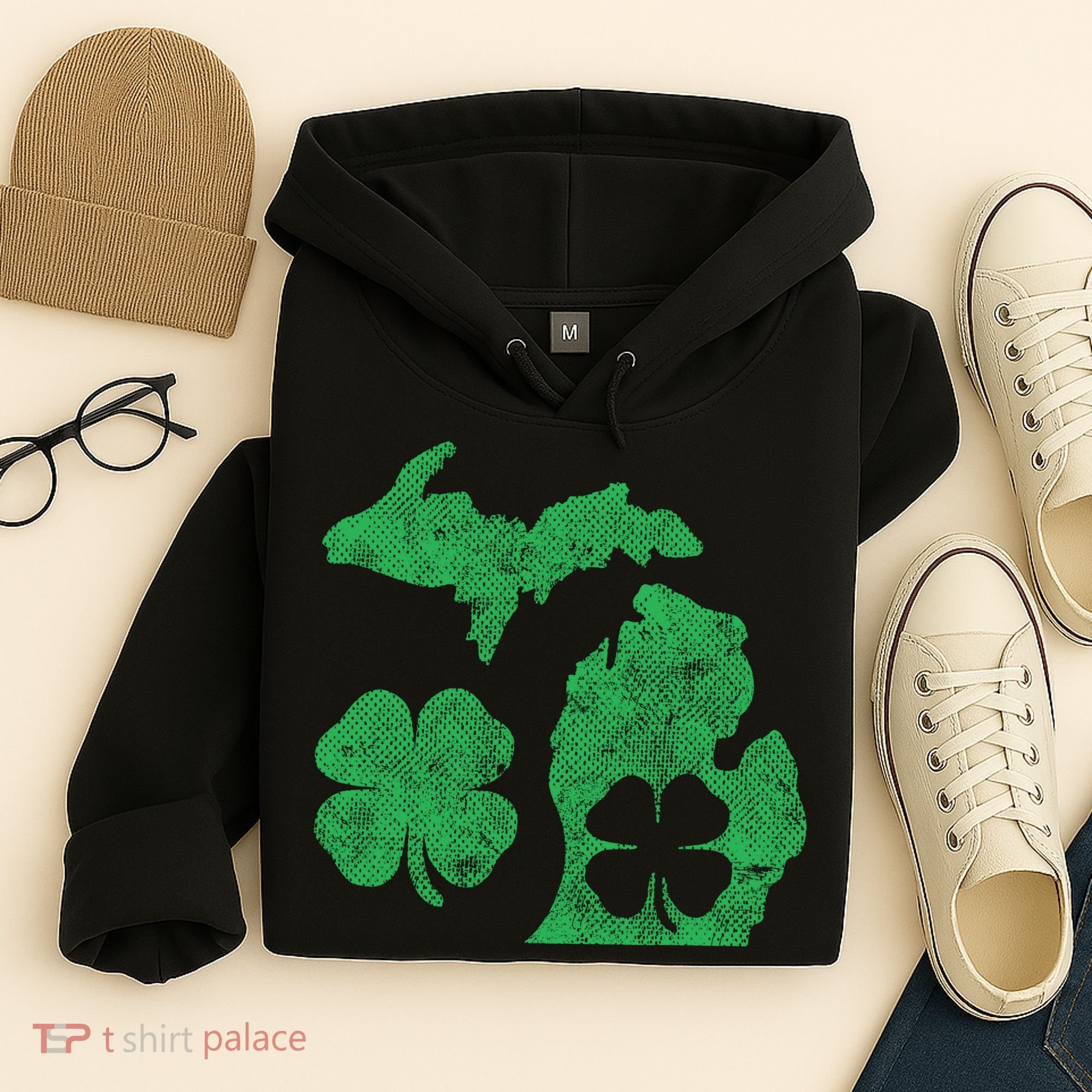 Michigan Irish Shamrock St Patricks Day Saint Paddys Hoodie