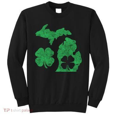 Michigan Irish Shamrock St Patricks Day Saint Paddys Sweatshirt