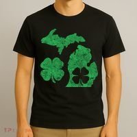 Michigan Irish Shamrock St Patricks Day Saint Paddys T-Shirt thumb 3