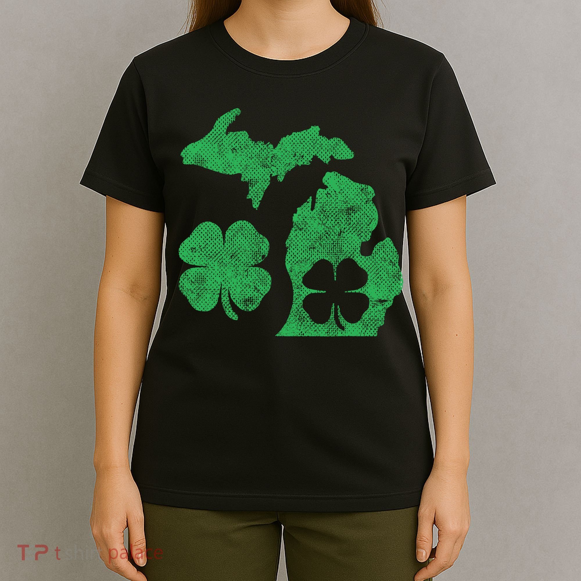 Michigan Irish Shamrock St Patricks Day Saint Paddys T-Shirt