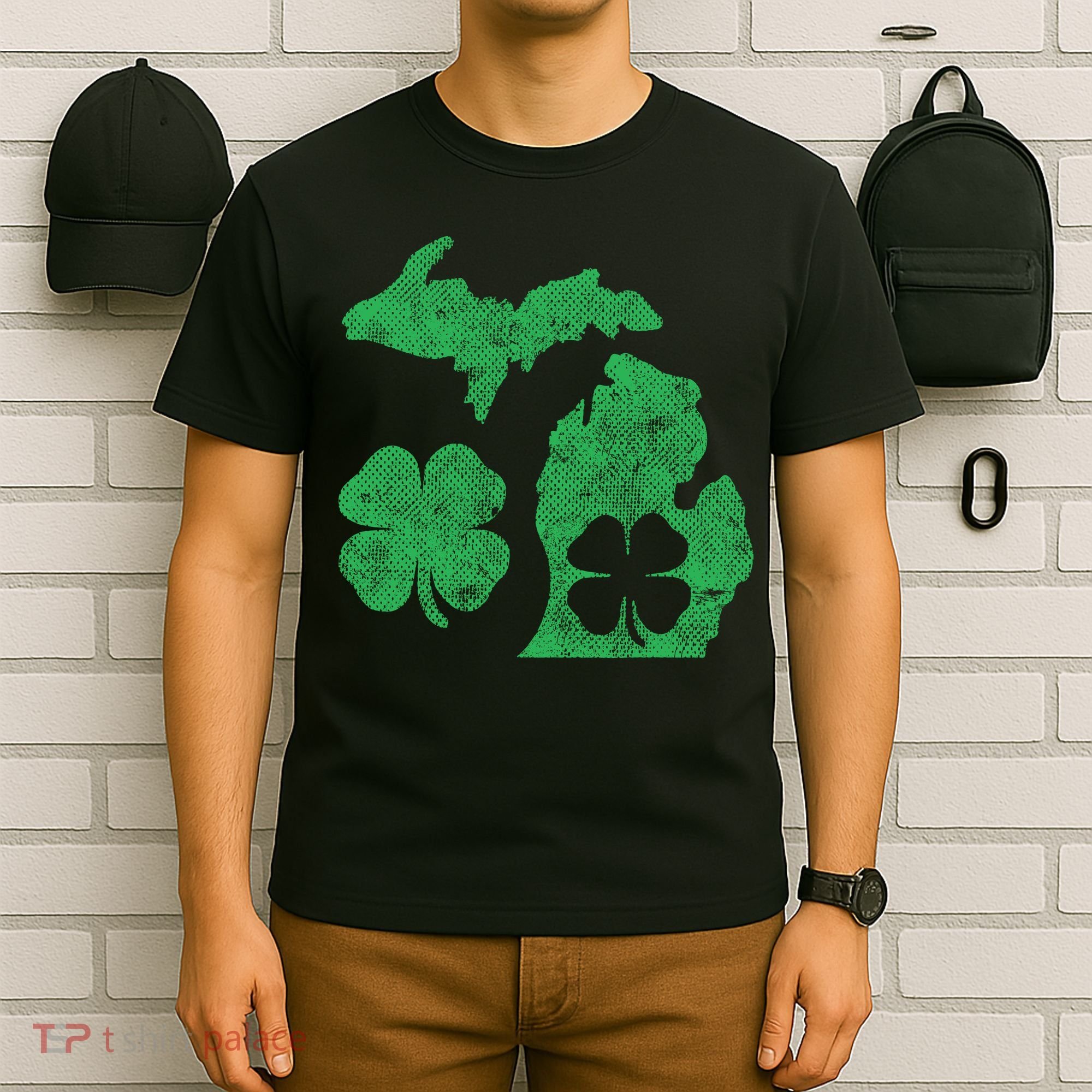 Michigan Irish Shamrock St Patricks Day Saint Paddys T-Shirt