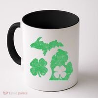 Michigan Irish Shamrock St Patricks Day Saint Paddys Coffee Mug thumb 0