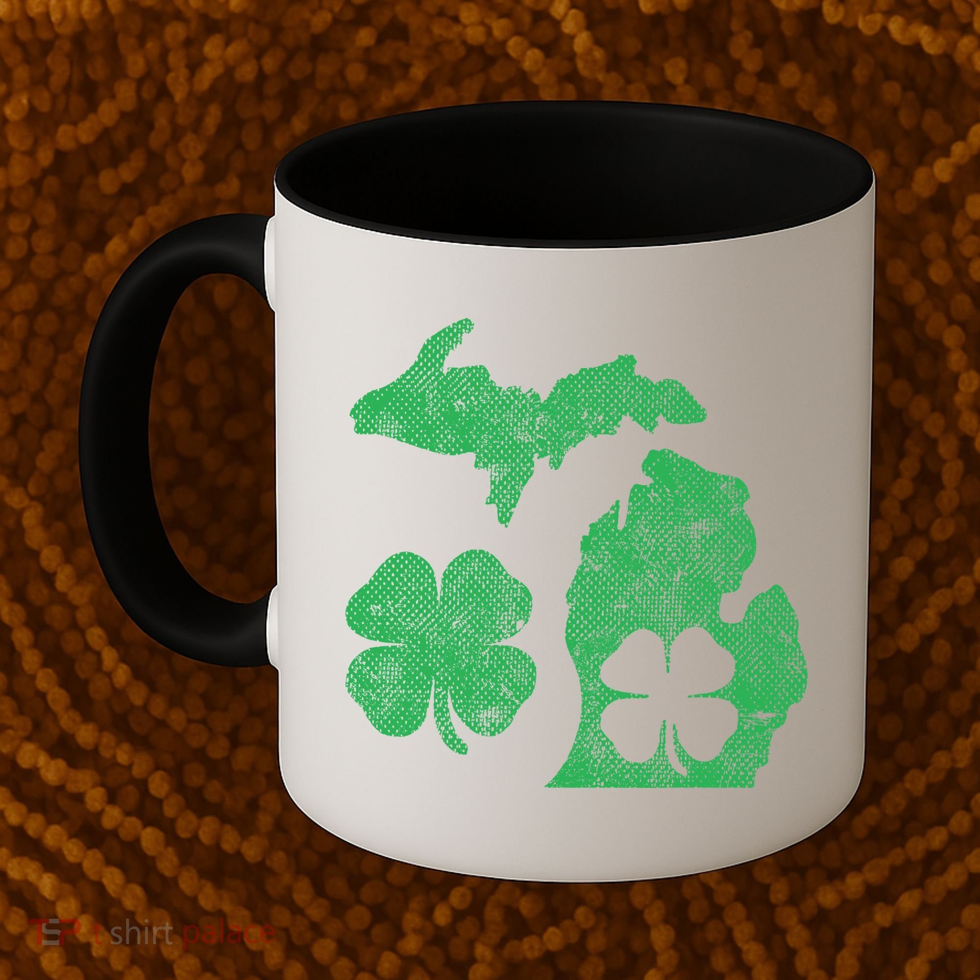 Michigan Irish Shamrock St Patricks Day Saint Paddys Coffee Mug