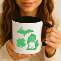 Michigan Irish Shamrock St Patricks Day Saint Paddys Coffee Mug thumb 3