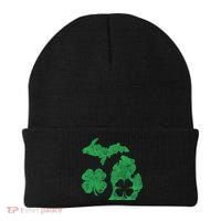 Michigan Irish Shamrock St Patricks Day Saint Paddys Beanie thumb 0