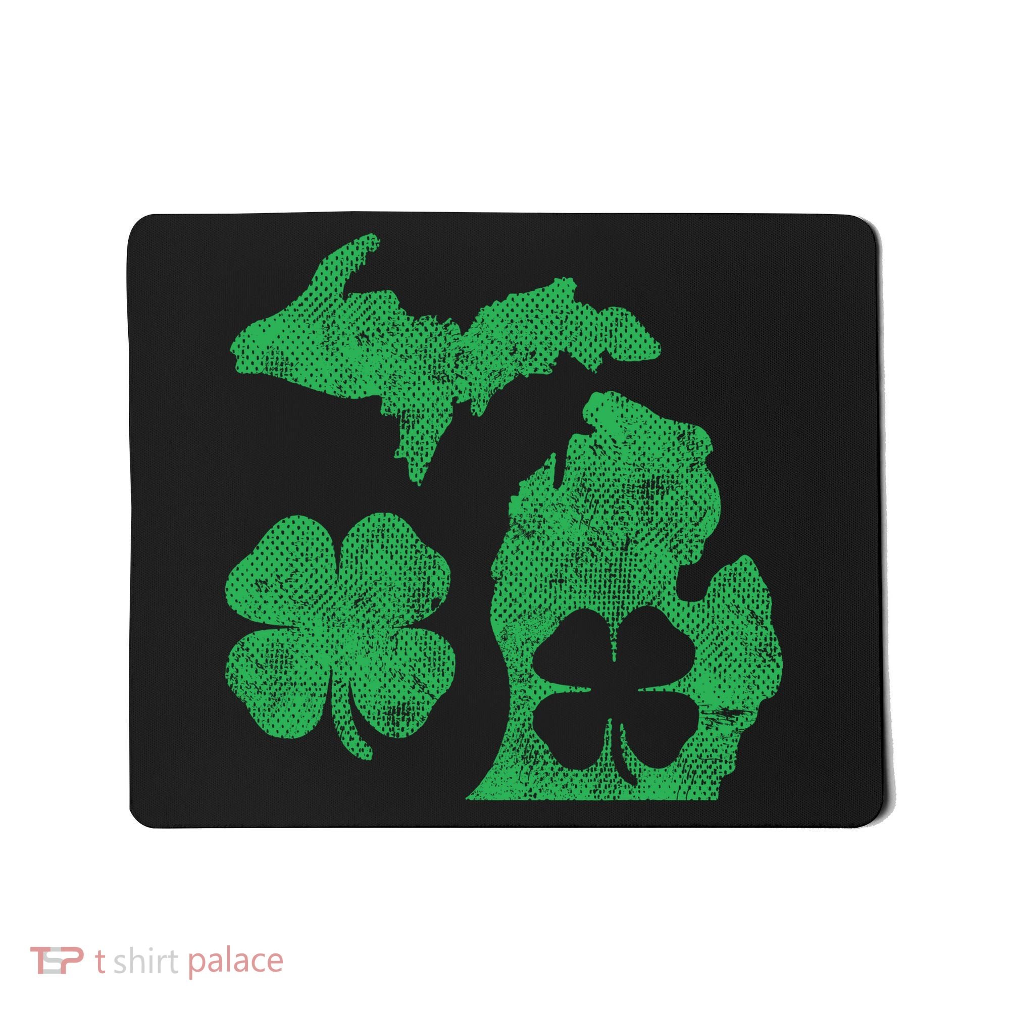 Michigan Irish Shamrock St Patricks Day Saint Paddys Mousepad