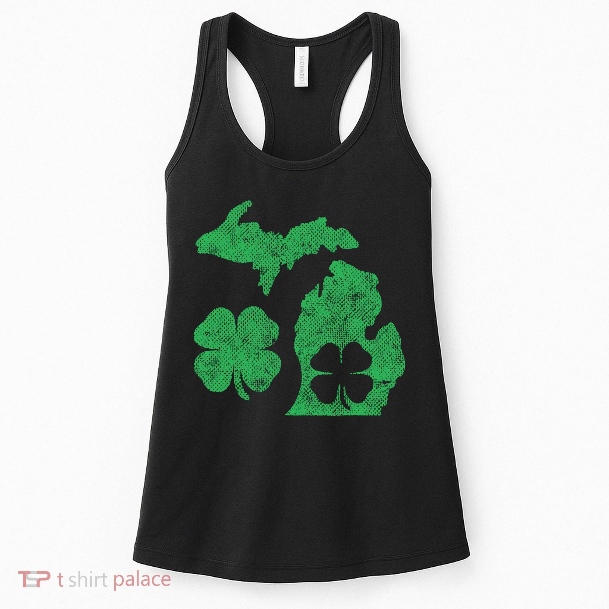 Michigan Irish Shamrock St Patricks Day Saint Paddys Women's Tank Top