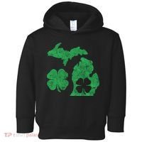 Michigan Irish Shamrock St Patricks Day Saint Paddys Toddler Hoodie thumb 0