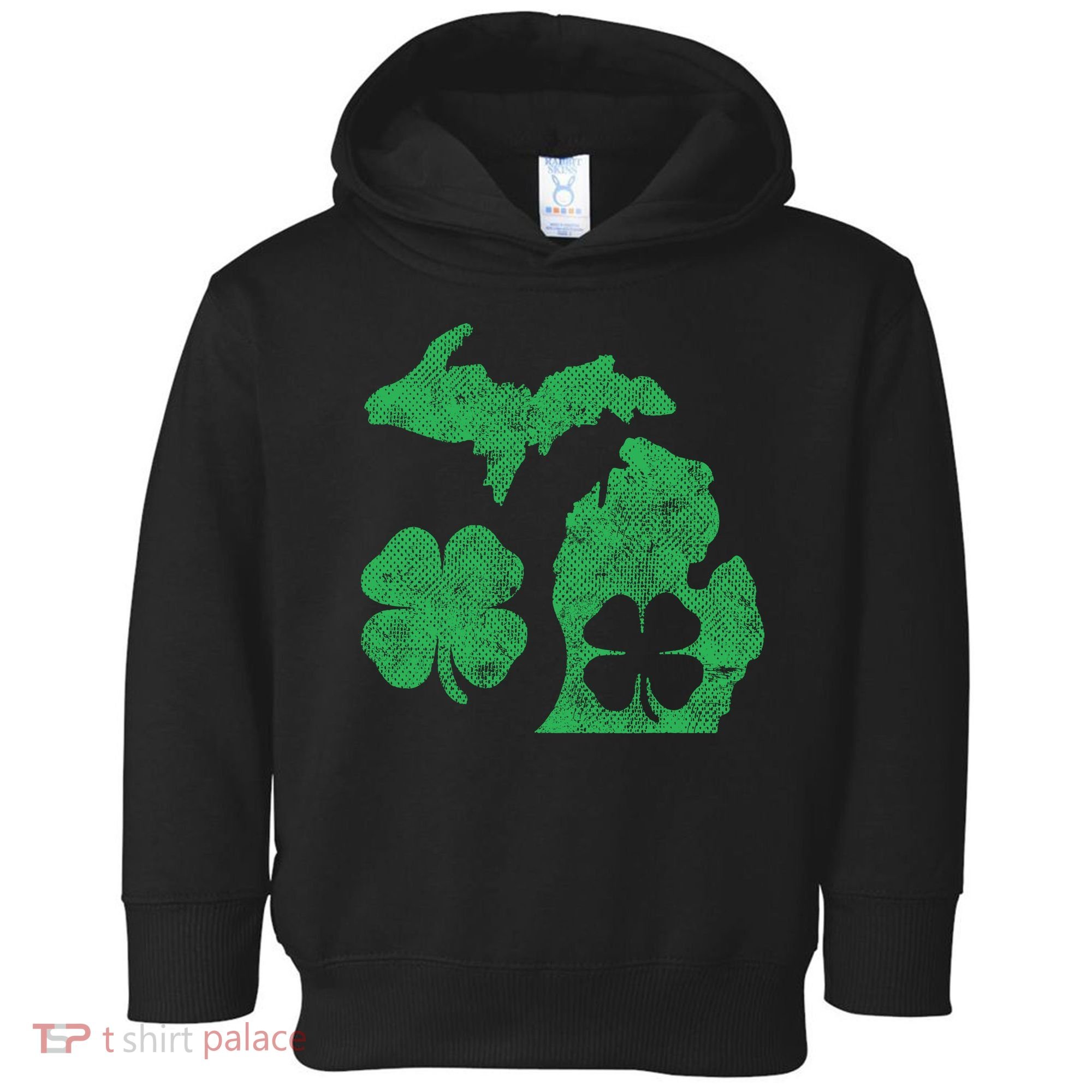 Michigan Irish Shamrock St Patricks Day Saint Paddys Toddler Hoodie