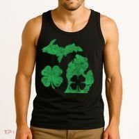 Michigan Irish Shamrock St Patricks Day Saint Paddys Tank Top thumb 3