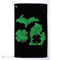 Michigan Irish Shamrock St Patricks Day Saint Paddys Golf Towel thumb 0
