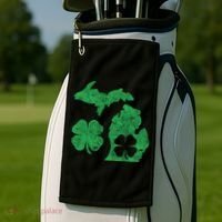 Michigan Irish Shamrock St Patricks Day Saint Paddys Golf Towel thumb 2