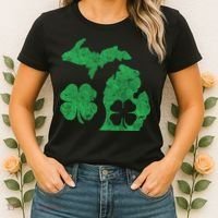 Michigan Irish Shamrock St Patricks Day Saint Paddys Women's T-Shirt thumb 2