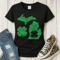Michigan Irish Shamrock St Patricks Day Saint Paddys Women's T-Shirt thumb 3