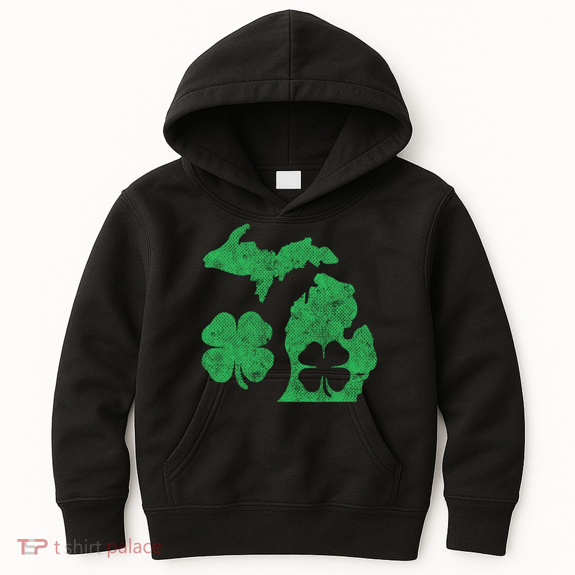 Michigan Irish Shamrock St Patricks Day Saint Paddys Kids Hoodie