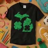 Michigan Irish Shamrock St Patricks Day Saint Paddys Kids T-Shirt thumb 3