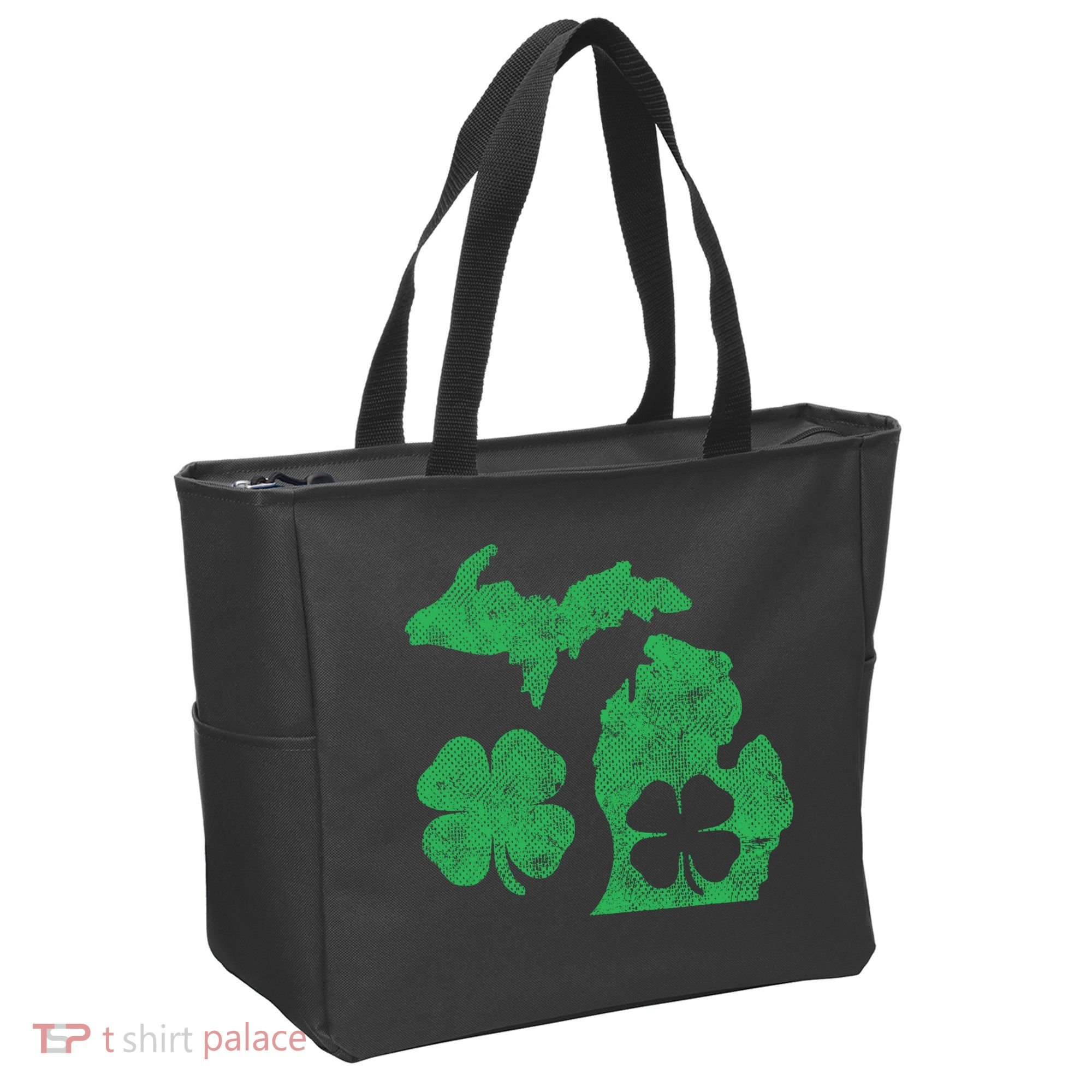 Michigan Irish Shamrock St Patricks Day Saint Paddys Tote Bag