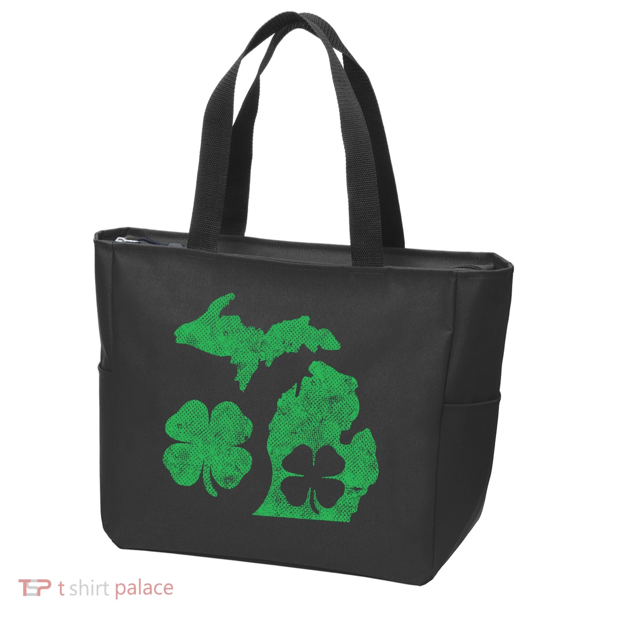 Michigan Irish Shamrock St Patricks Day Saint Paddys Tote Bag