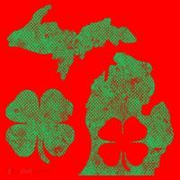 Michigan Irish Shamrock St Patricks Day Saint Paddys Santa Hat thumb 1