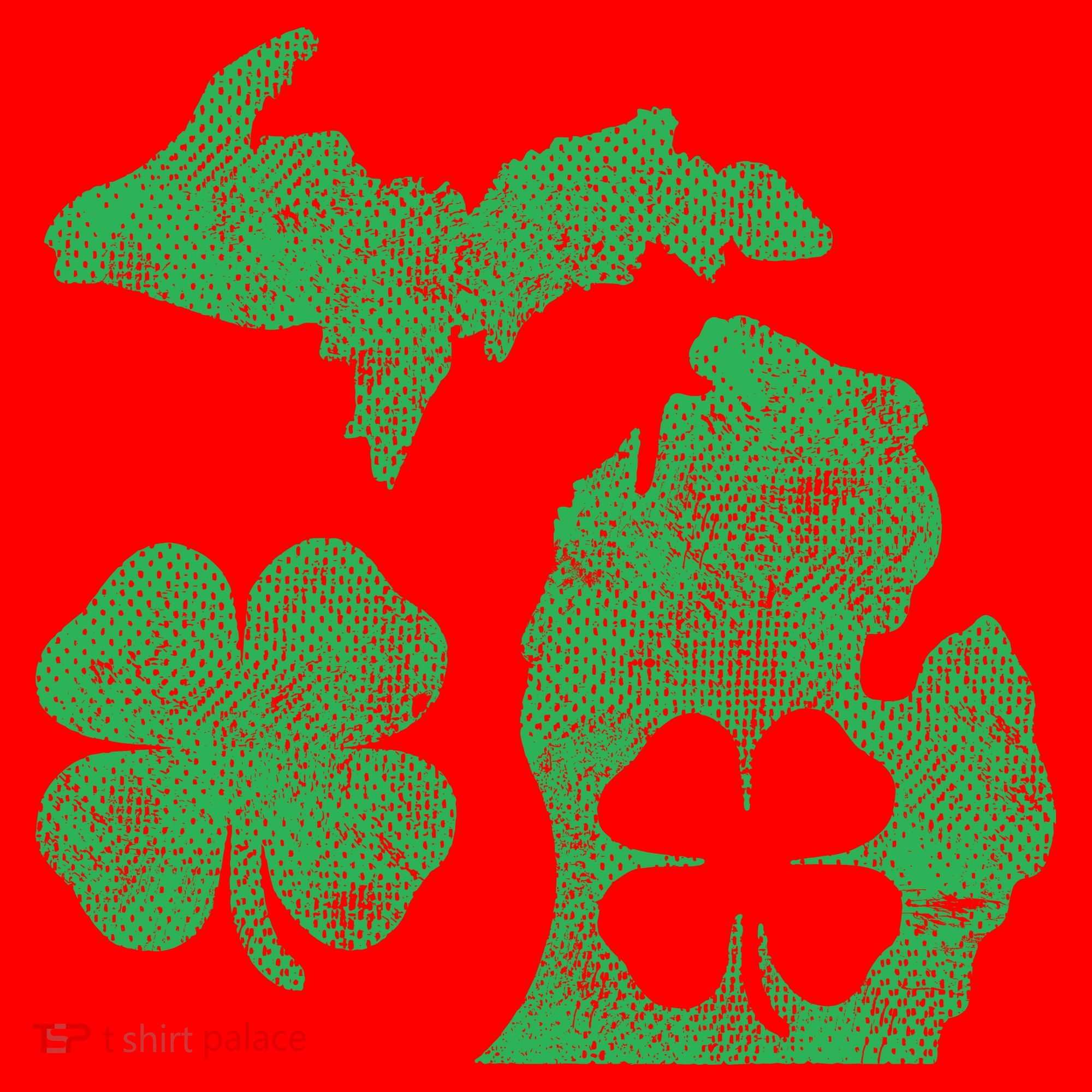 Michigan Irish Shamrock St Patricks Day Saint Paddys Santa Hat