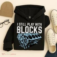 Mechanic I Still Play With Blocks Funny Car Engine Hoodie thumb 4