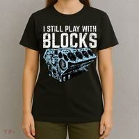 Mechanic I Still Play With Blocks Funny Car Engine T-Shirt thumb 4