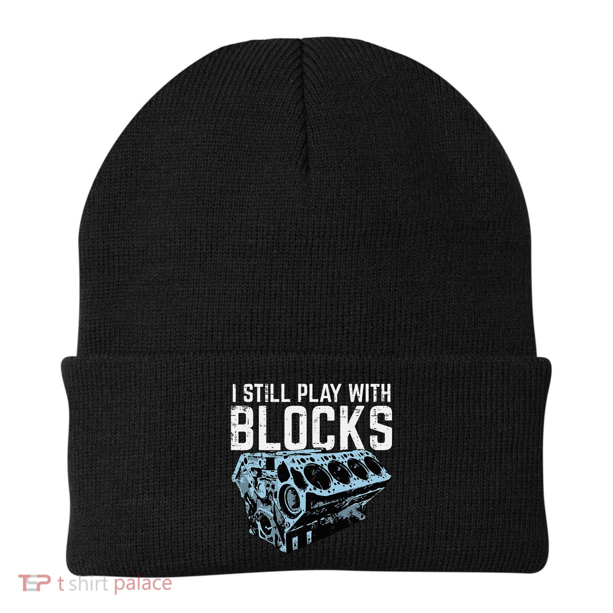 Mechanic I Still Play With Blocks Funny Car Engine Beanie
