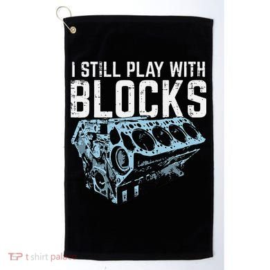 Mechanic I Still Play With Blocks Funny Car Engine Golf Towel